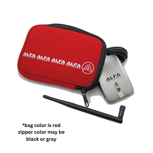 Alfa U-Bag red soft neoprene carry case/holder for WiFi adapters, digital camera