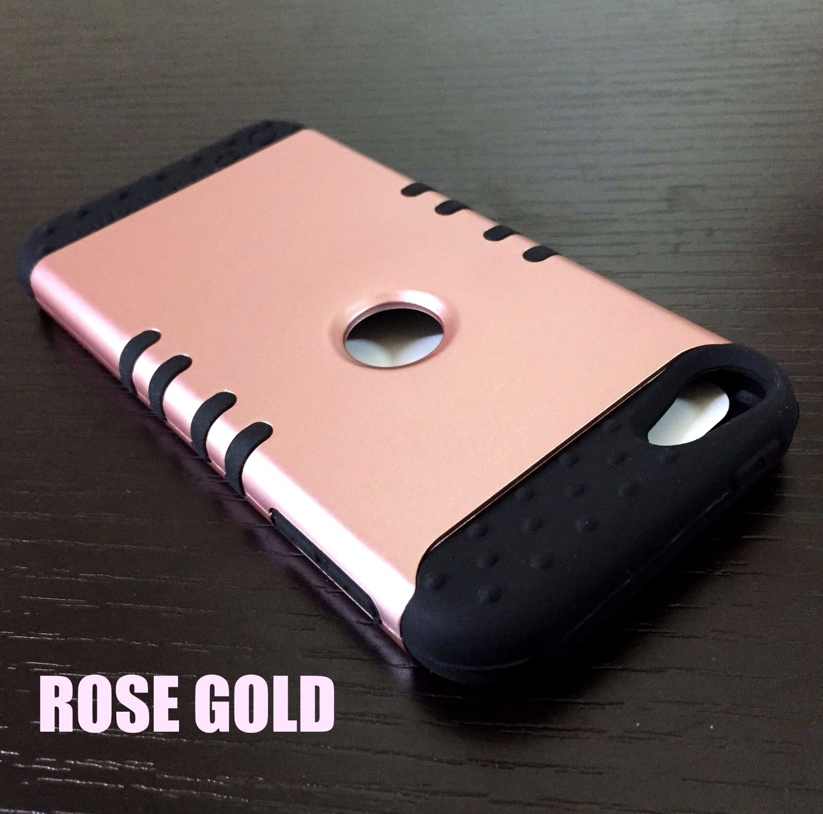 thinkstar Ipod Touch 5Th 6Th 7Th Gen - Hybrid High Impact Armor Case Cover Rose Gold Black