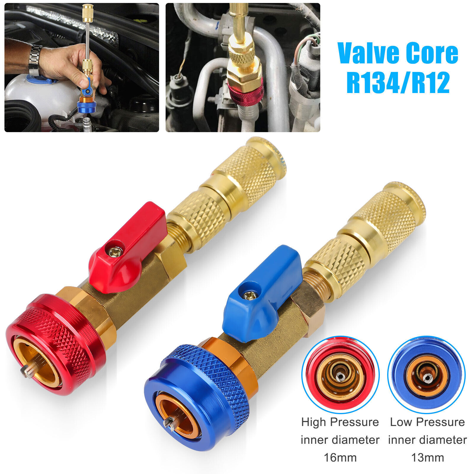 thinkstar R134A A/C Air Conditioning Valve Core High Low Pressure Remover Installer Tool