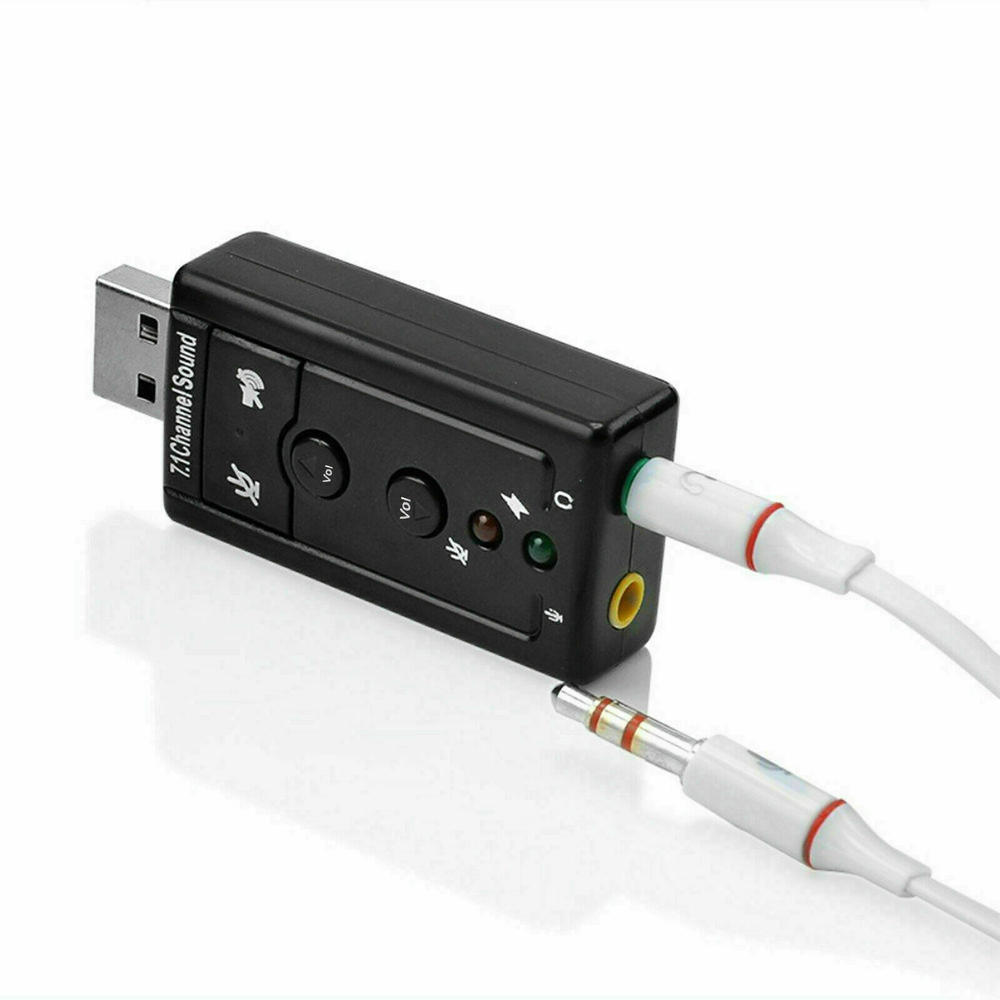 thinkstar 10 X Usb 2.0 External 7.1 Channel 3D Virtual Audio Sound Mic Adapter Laptop Pc
