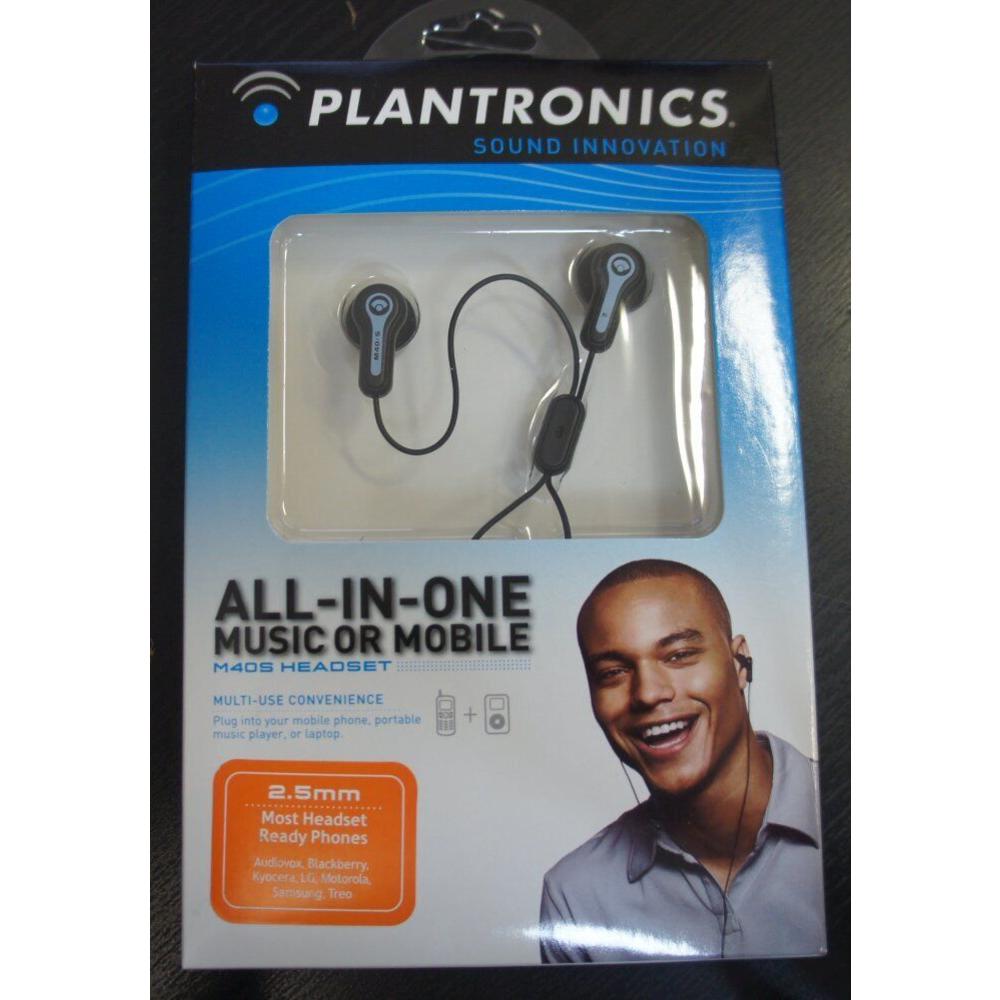 Plantronics M40S Stereo Mobile Headset 2.5mm (IL/RT5-1135-M40S-NIB)