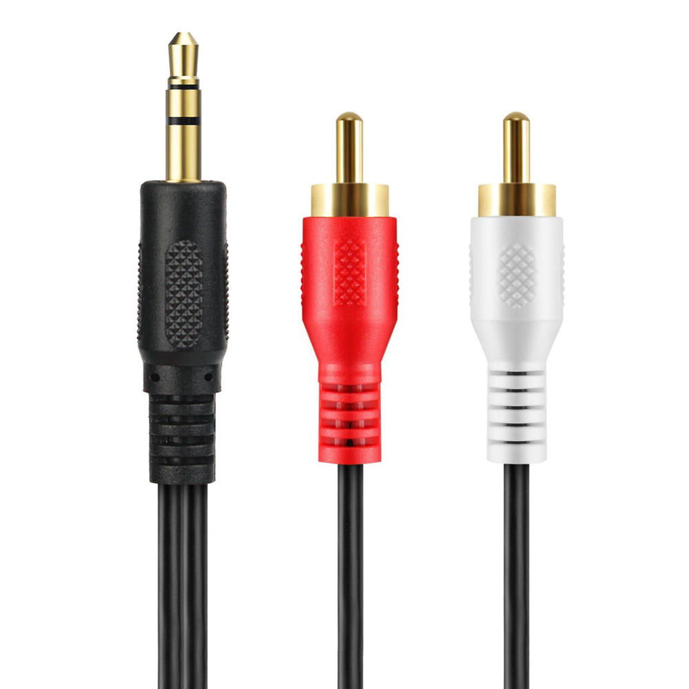 thinkstar Dual Shielded Gold-Plated 3.5Mm Male To 2Rca Male Stereo Audio Y Cable, 15Ft/5M