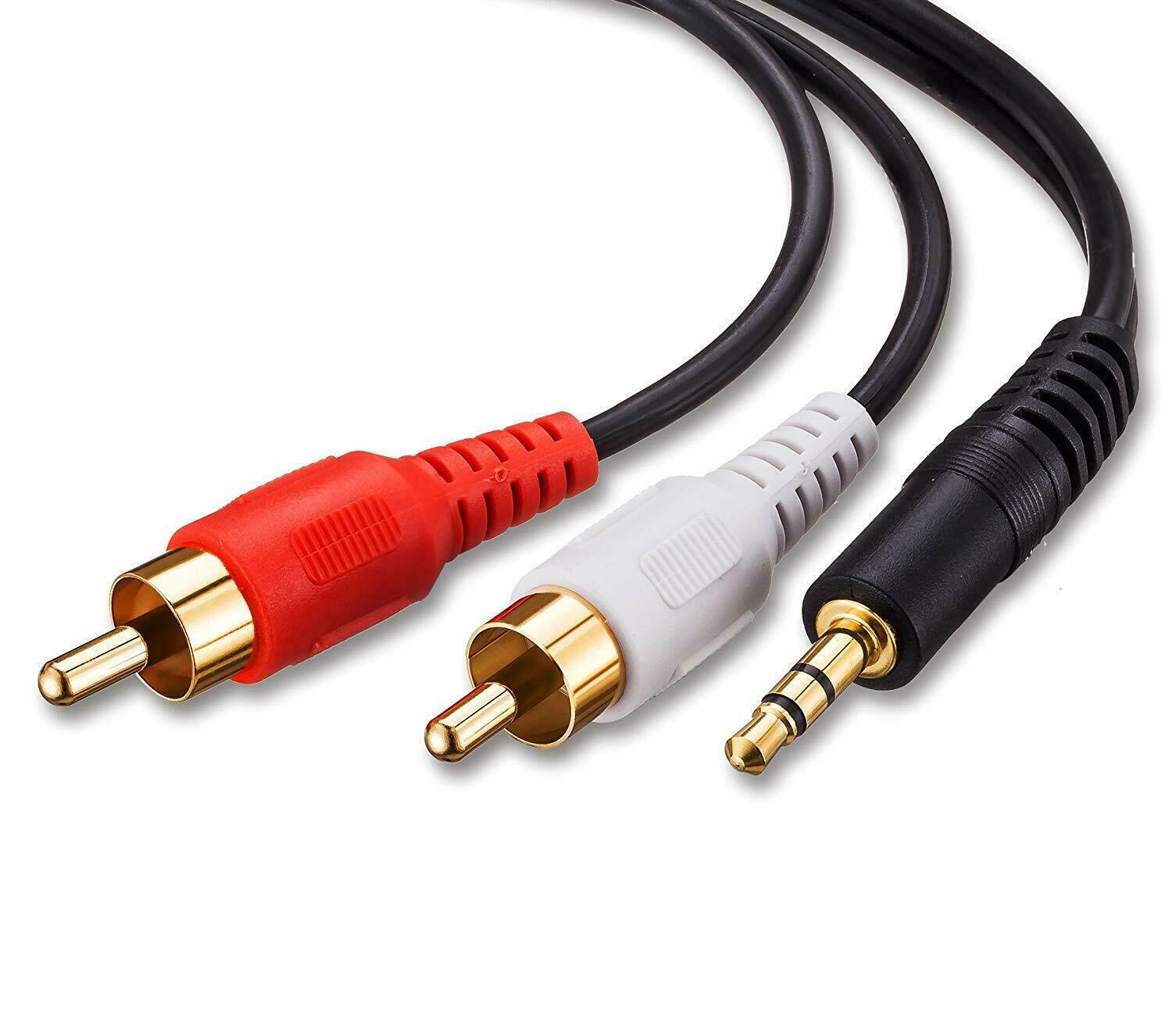 thinkstar 5Ft Aux Audio 3.5Mm 1/8" Stereo Male To 2 Rca Y Splitter Cable For Ipod Mp3 1.5M