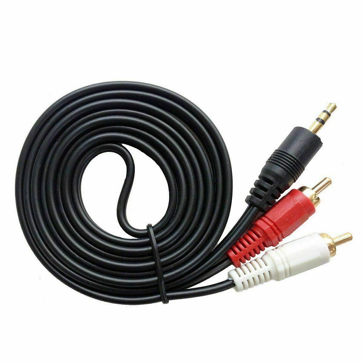 thinkstar 5Ft Aux Audio 3.5Mm 1/8" Stereo Male To 2 Rca Y Splitter Cable For Ipod Mp3 1.5M