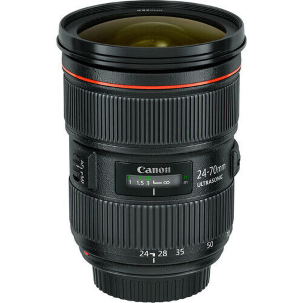 Canon EF 24-70mm f/2.8L II USM Zoom Lens (Black) 5175B002 - 7PC Accessory Bundle