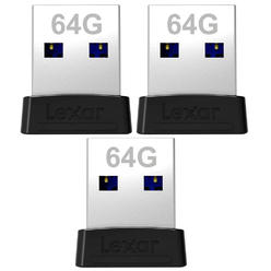 Lexar JumpDrive S47 USB 3.1 Flash Drive 64GB 3 Pack