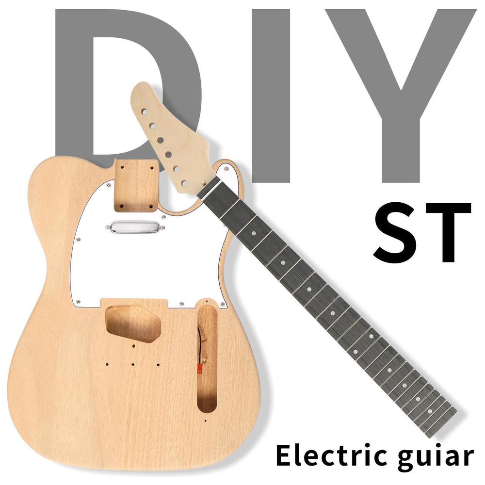 thinkstar Unfinished Diy Tl Style Electric Guitar Kit Full Set Build Your Own Guitar U0T2