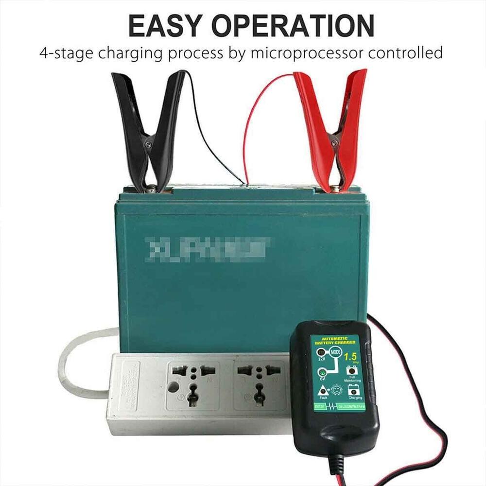 thinkstar 3 Pack 1.5-Amp Smart Battery Charger, 12V And 6V, Lead-Acid(Agm Gel Sla Vrla)