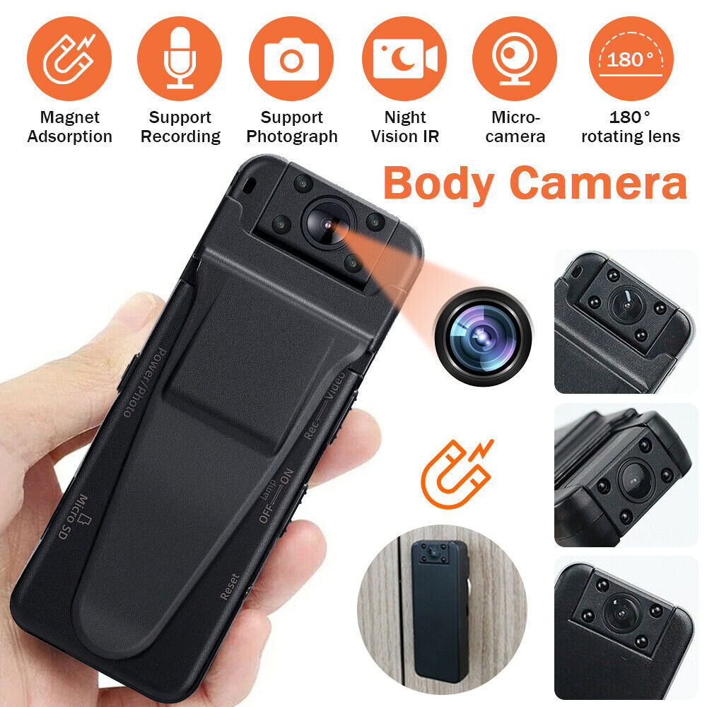 thinkstar Wearable Body Mount Camera 1080P Mini Pocket Loop Video Recorder Night Vision Ir