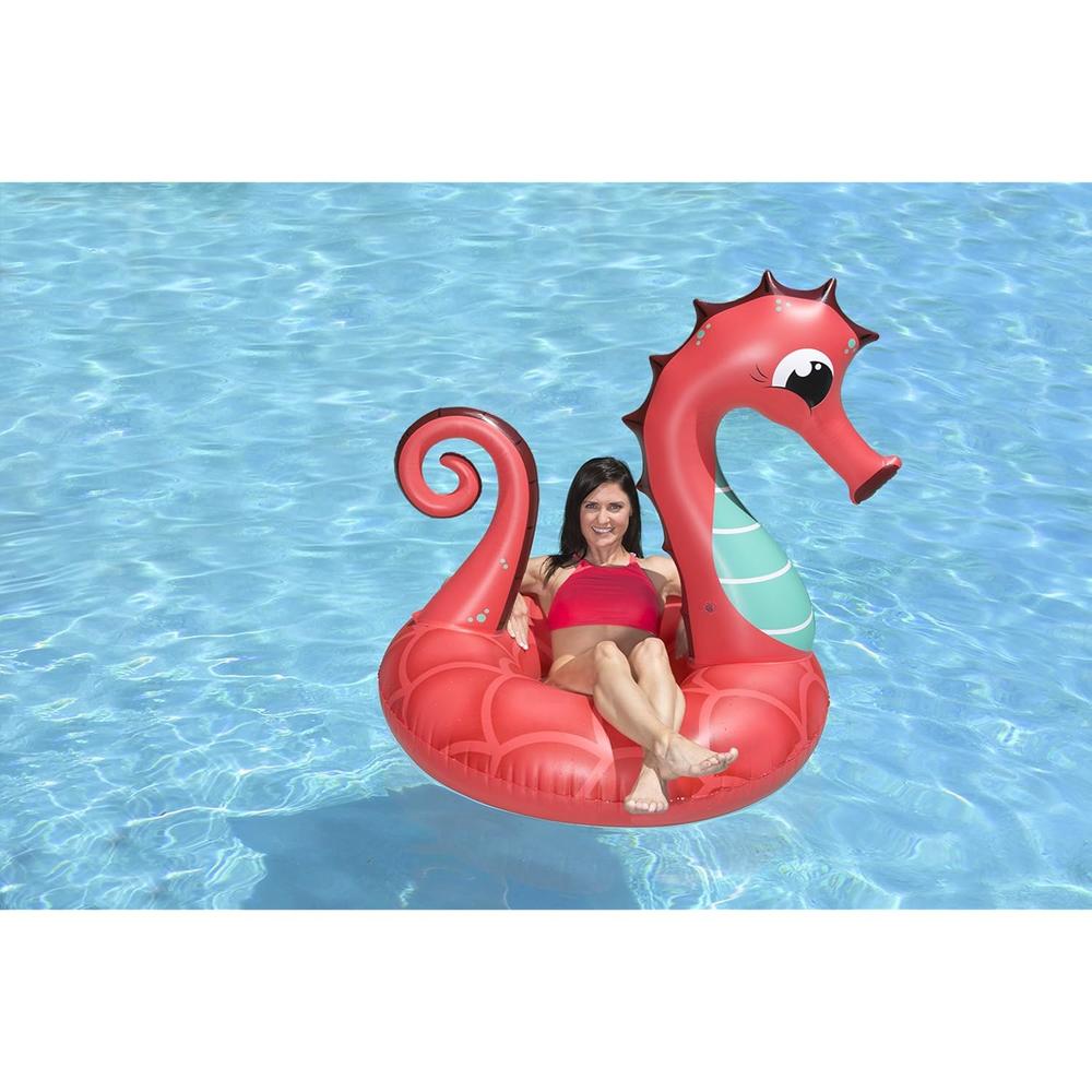 Float Pool Spool Poolmaster 48-Inch Swimming Pool Tube Float, Seahorse, Coral