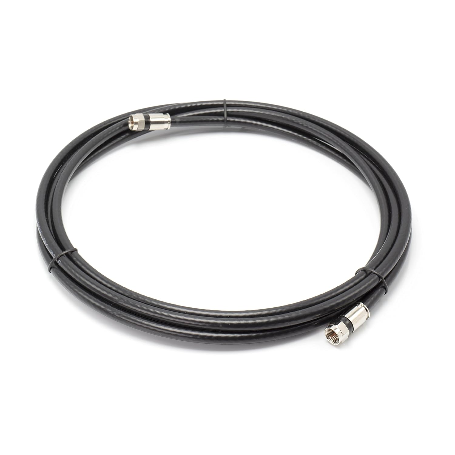 The Cimple Co 15' Feet, Black RG6 Coaxial Cable (Coax Cable) with Weather Proof Connectors, F81 / RF, Digital Coax - AV, Cable TV, Anten…