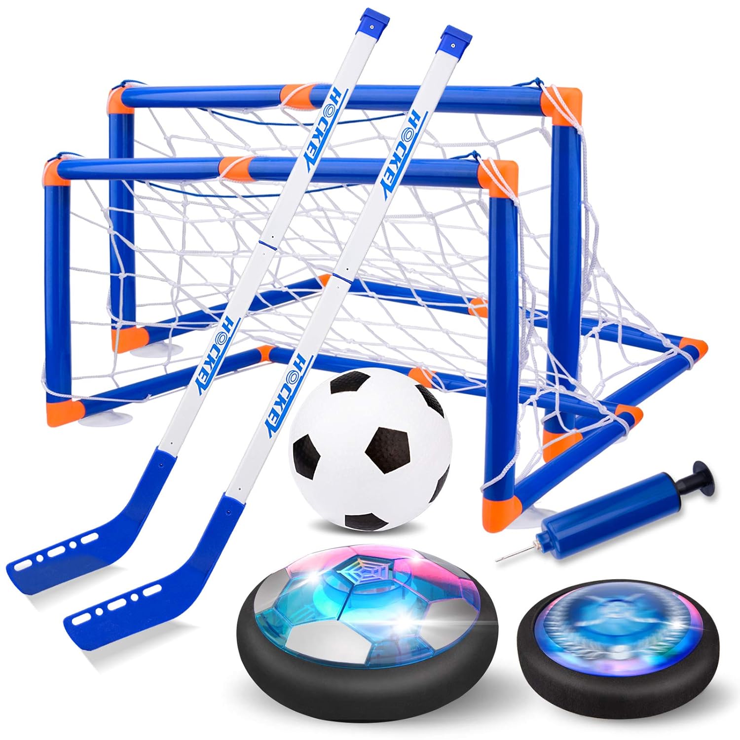thinkstar 3-In-1 Hover Hockey Soccer Ball Kids Toys Set, Led Lights Floating Air Football, Indoor Outdoor Sport Toys For Kids, Chris?