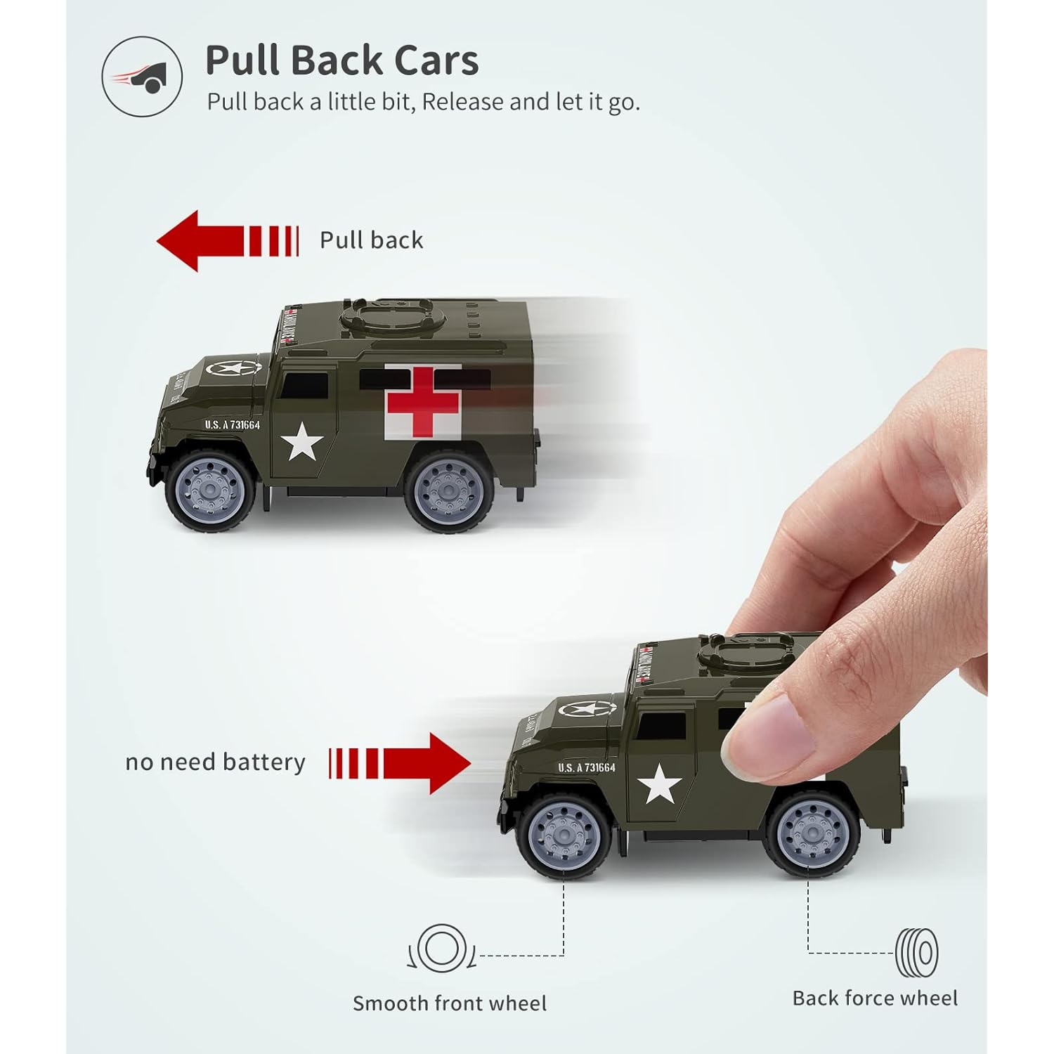 thinkstar Small Army Toy Cars, Die Cast Military Truck Vehicles Toys For Kids, Army Helicopter, Tanks, Mini Battle Car Play Set As C…