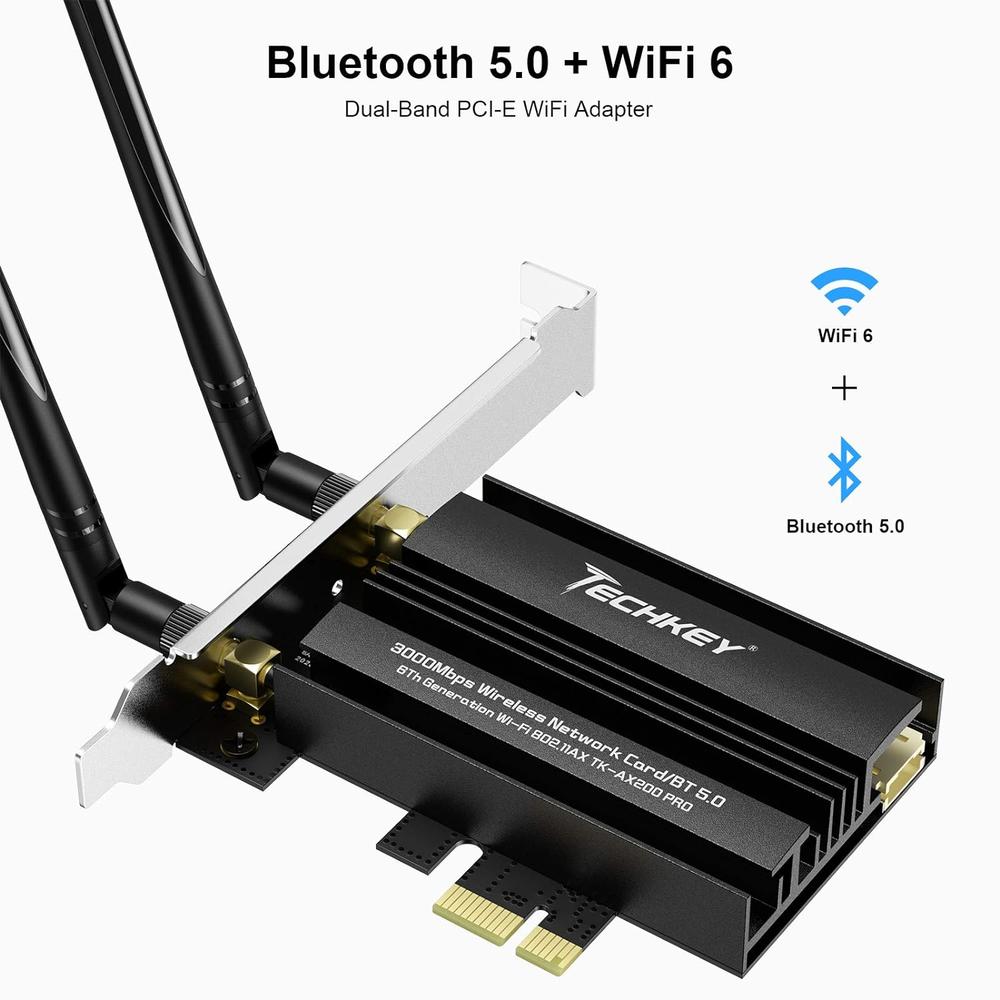 thinkstar Wifi 6 Card Pcie 3000Mbps For Pc, Wireless Adapter With Bluetooth 5.0 Dongle 802. Wifi Adapter Express Network Dual Band 5…
