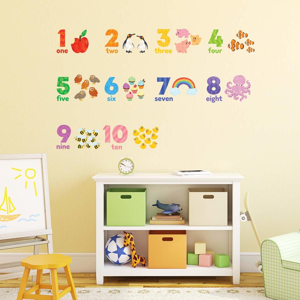thinkstar Dwl-2020 Numbers Wall Stickers Wall Decals Peel And Stick Removable Wall Stickers For Kids Nursery Bedroom Living Room