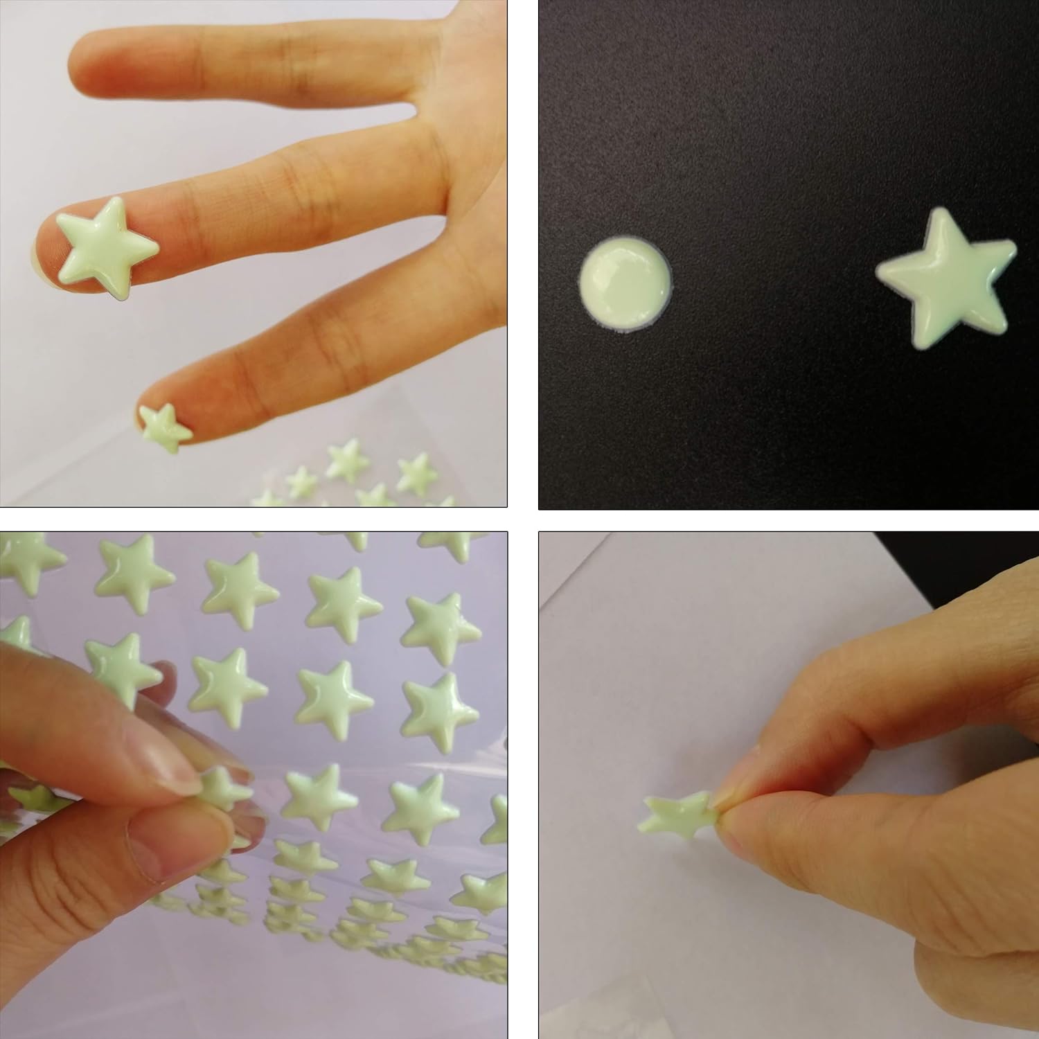 thinkstar 1230 Pcs Ultra Glow In The Dark Stars Wall Stickers, 3D Adhesive Dots Decor Starry Sky Decor For Kids Bedroom Or Birthday …