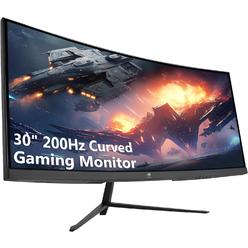 thinkstar 30 inch 144Hz/200Hz Curved Gaming Monitor, 1080P Computer Monitor, UG30 21:9 Ultra Wide, 1500R/1ms MPRT, Frameless/Slim