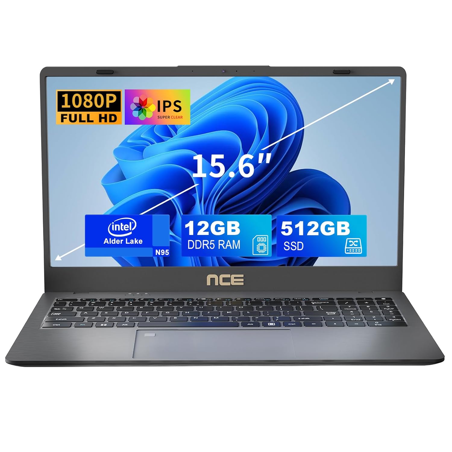 thinkstar THK-0624-06073991 Laptop Computer, 15.6 Inch Fhd 1080P 