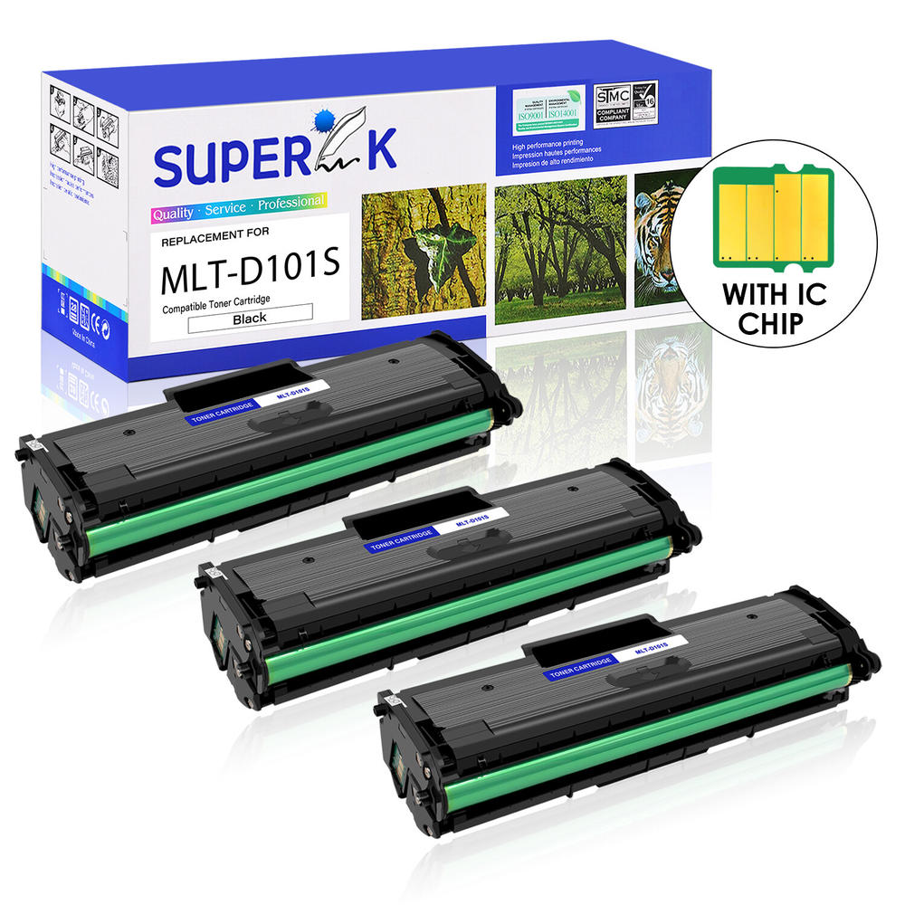 SuperInk 3PK MLT-D101S Toner Cartridge for Samsung ML-2160 ML-2161 ML ...