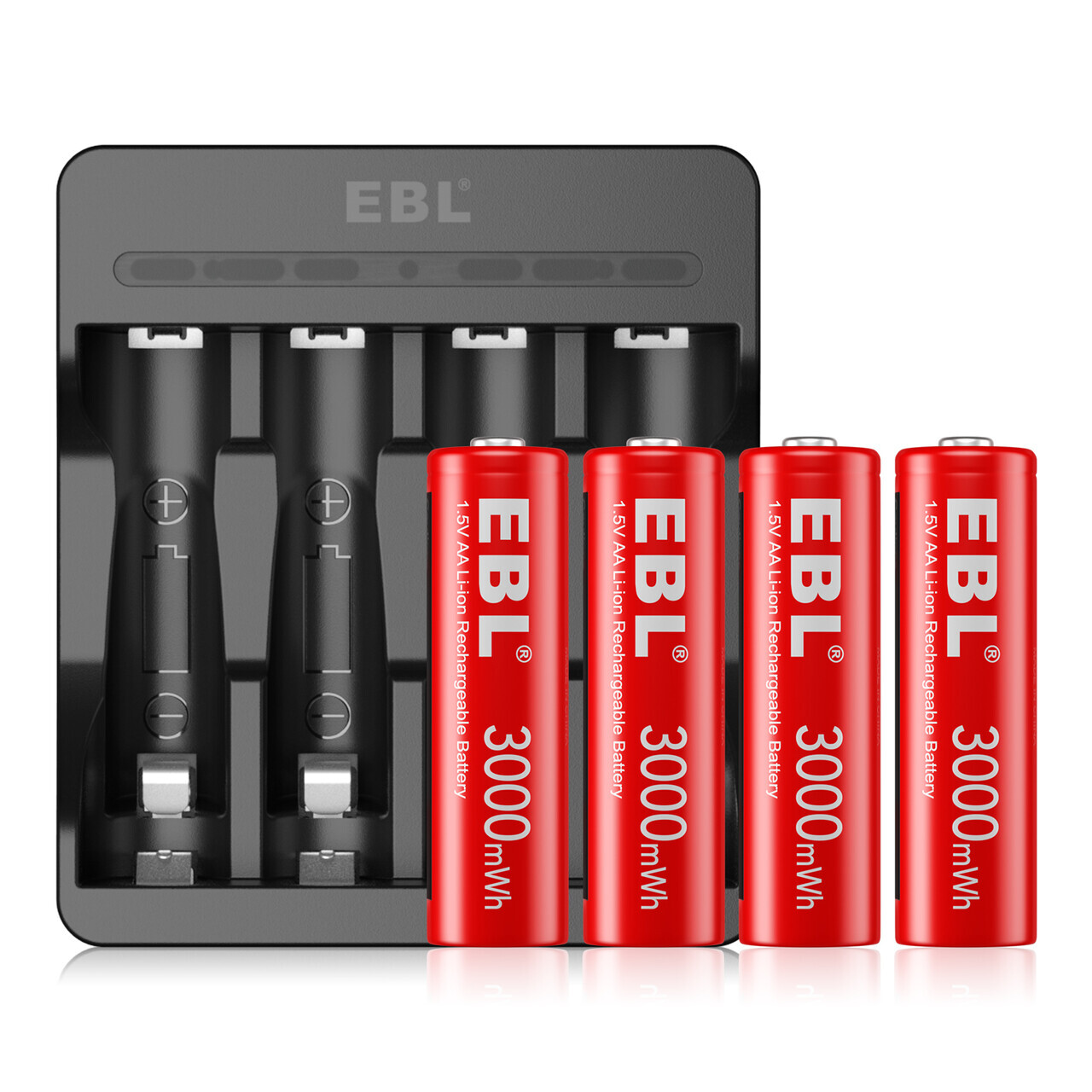 thinkstar THK-0624-6203445 4Pcs Aa Rechargeable 3000Mwh Li-Ion 