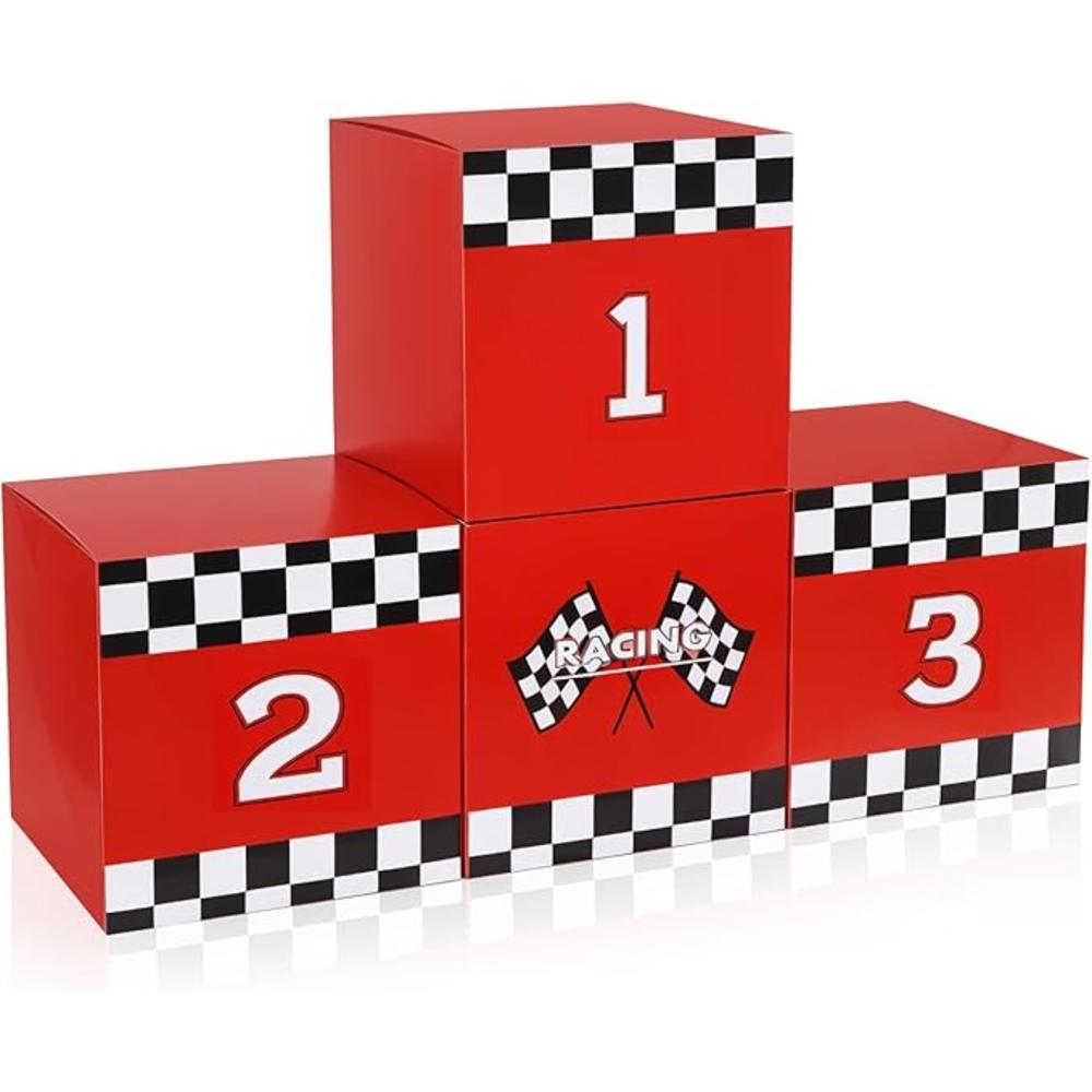 Zhanmai d Boxes for Race Car Birthday Party Truck Theme Race Car Podium ...