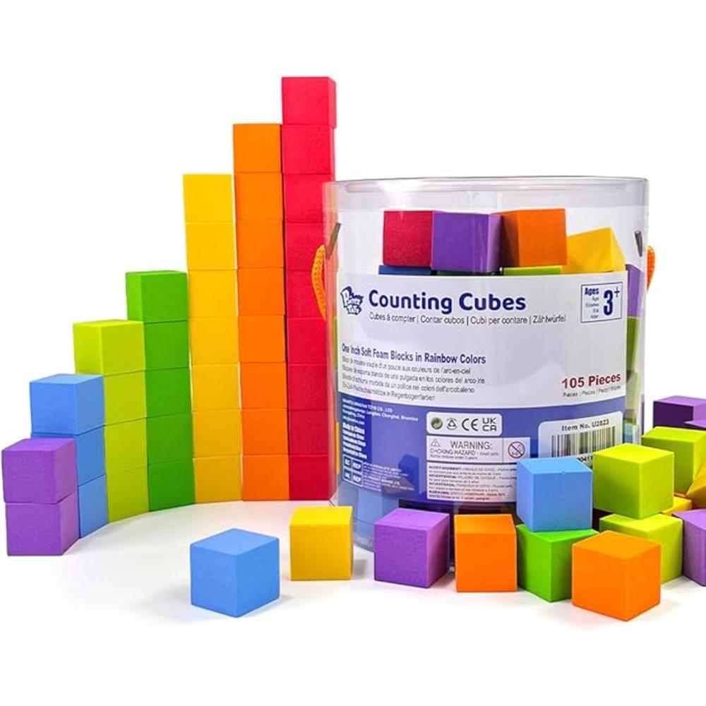 thinkstar Soft Rainbow Math Counters Cubes, Math Manipulatives ...