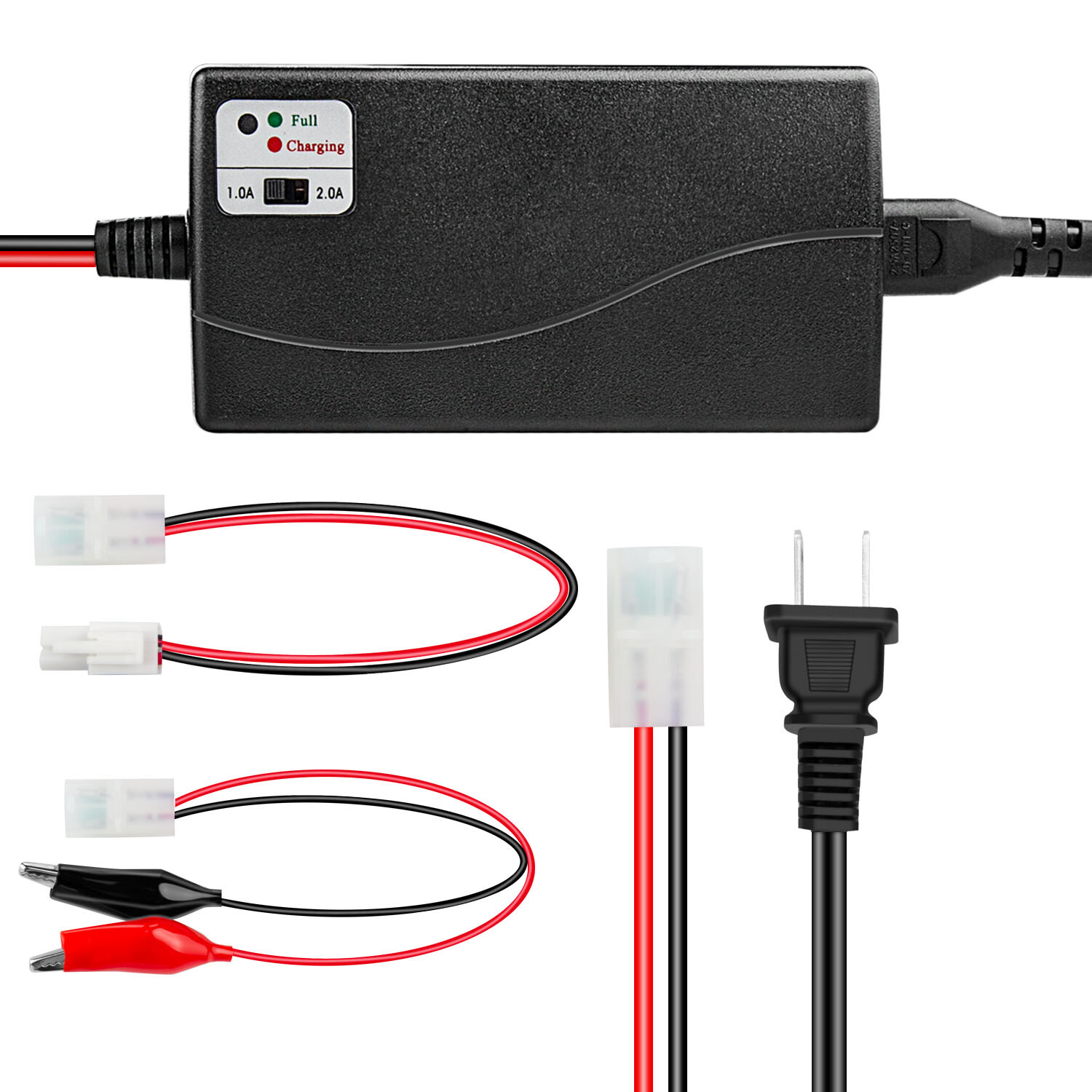 4.8V 250mA USB Charger Cable For Ni-Cd/Ni-MH Batteries - Toy Car Battery Charger With 2-Pin Plug