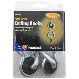thinkstar Peerless Porch Swing Ceiling Hooks Zinc Plated Pack