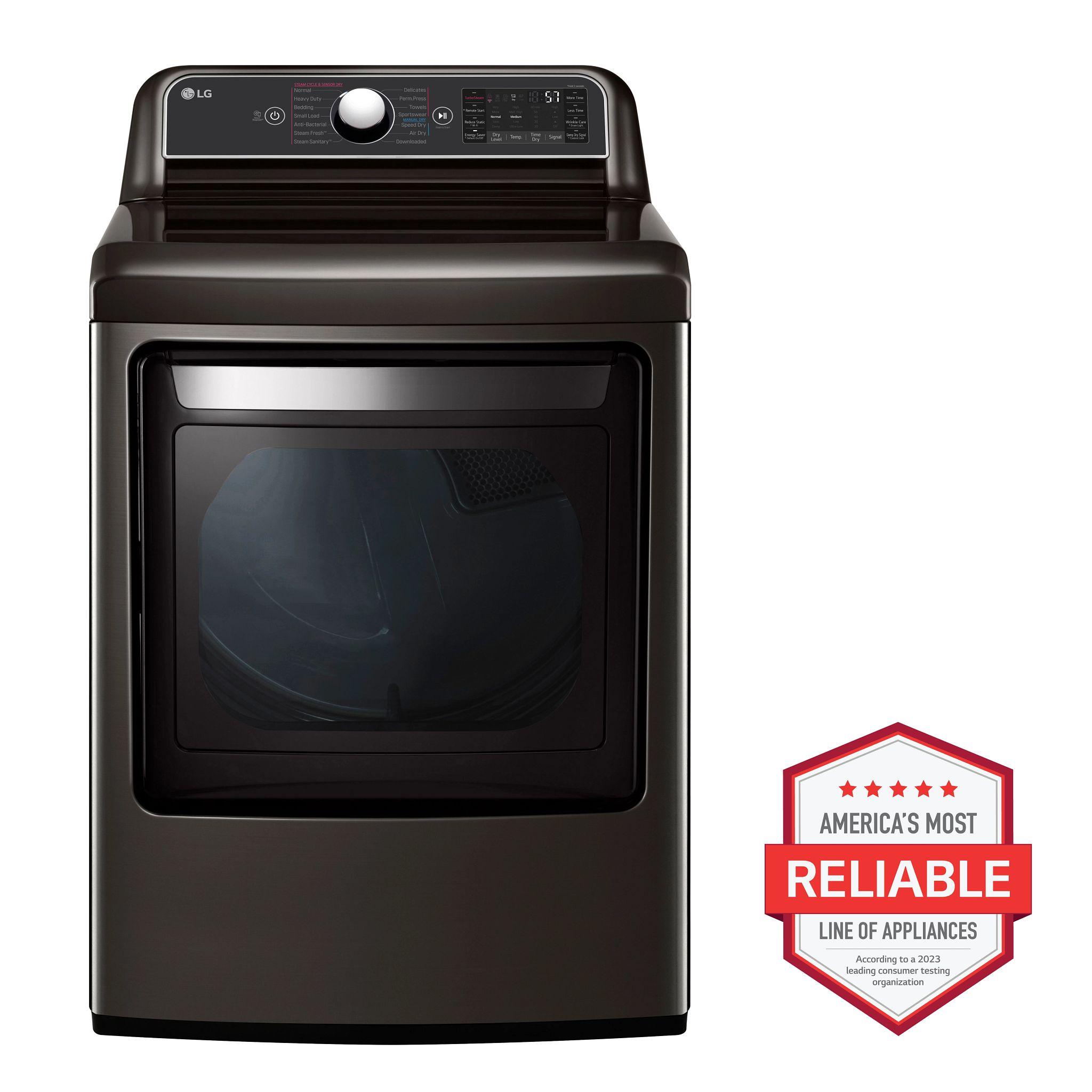 LG Appliances 7.3 cu.ft. Smart wi-fi Enabled Electric Dryer with TurboSteam™