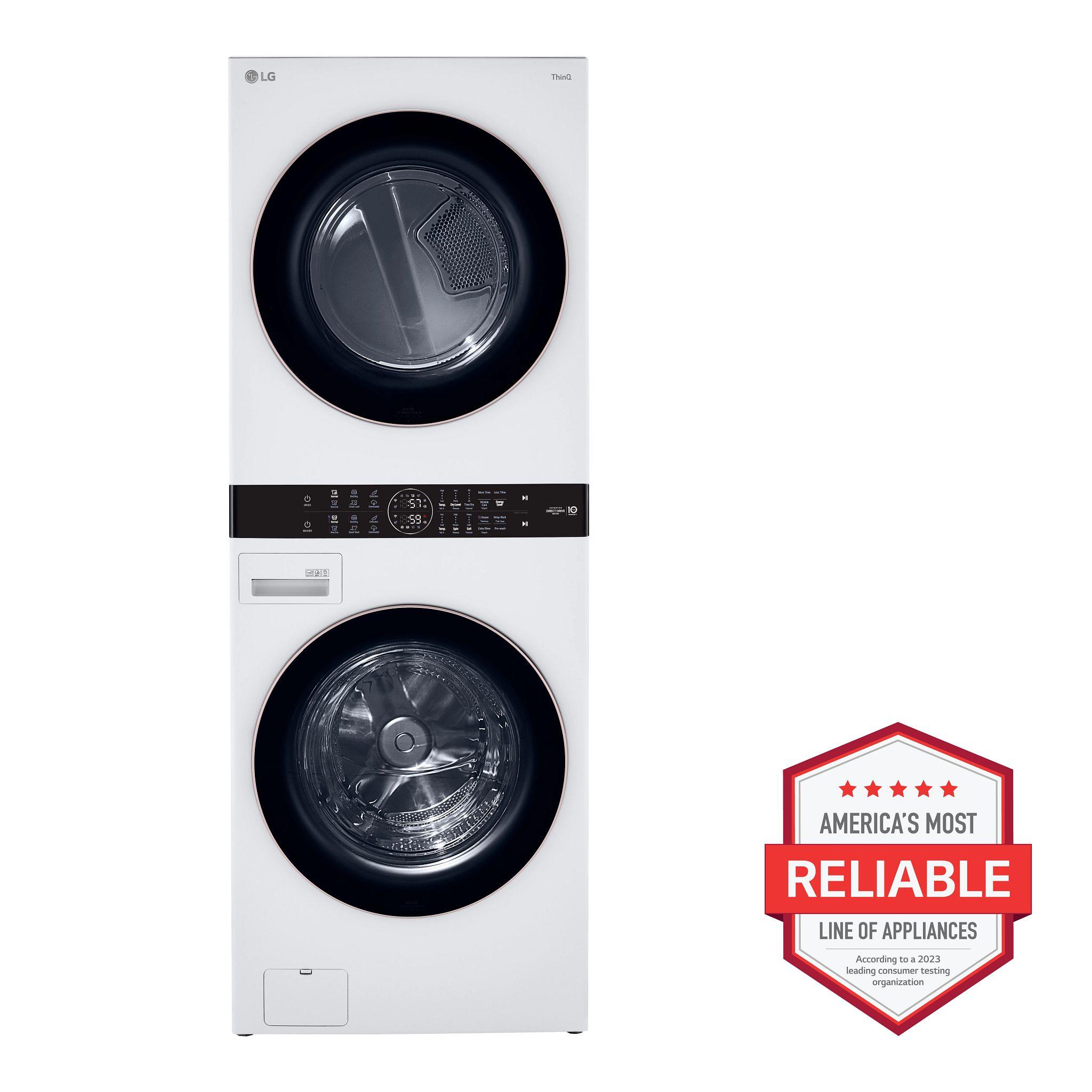 LG Appliances Single Unit Front Load LG WashTower™ with Center Control™ 4.5 cu. ft. Washer and 7.4 cu. ft. Gas Dryer