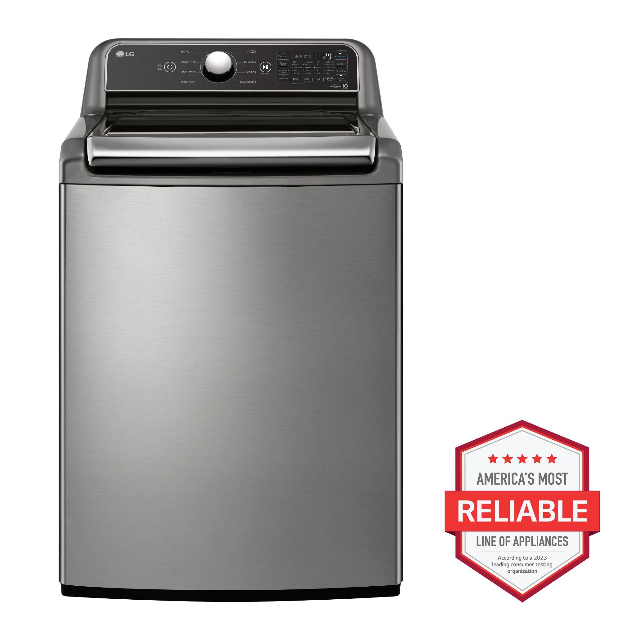 LG Appliances 5.5 cu.ft. Mega Capacity Smart wi-fi Enabled Top Load Washer with TurboWash3D™ Technology