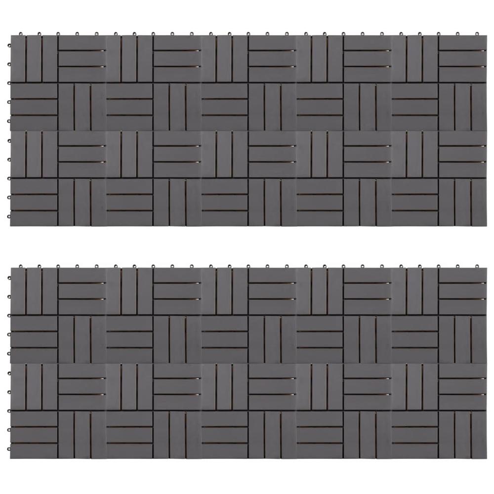 vidaXL Decking Tiles 20 pcs Gray Wash 11.8"x11.8" Solid Acacia Wood