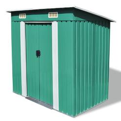 vidaXL Outdoor Storage Shed, Garden Shed, Metal Storage Shed, Backyard Shed for Patio Lawn Bicycles Gardening Tools Lawn Mowers,