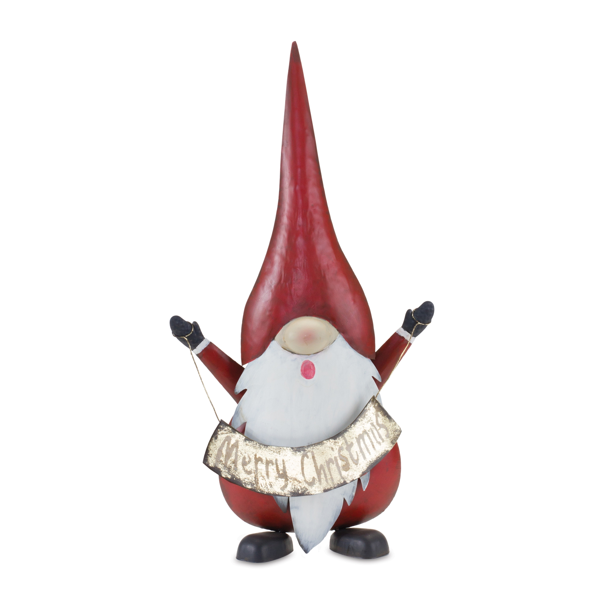 Melrose Metal Gnome with Merry Christmas 27"H