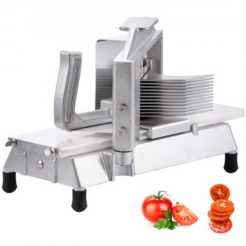 VEVOR Commercial Tomato Slicer 3/16 inch Heavy Duty Tomato Slicer Tomato Cutter with Built-in Cutting Board for Restaurant or H