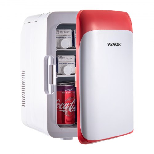 VEVOR Mini Fridge, 10 Liter Portable Cooler Warmer, AC/DC Skincare Fridge, Stylish Look Compact Refrigerator, Lightweight Beaut