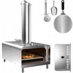 VEVOR Outdoor Pizza Oven 12", Wood Fired Ovens, Stainless Steel Portable Pizza Oven, Wood Pellet Burning Pizza Maker Ovens with