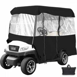 VEVOR Golf Cart Enclosure, 4-Person Golf Cart Cover, 4-Sided Fairway Deluxe, 300D Waterproof Driving Enclosure with Transparent