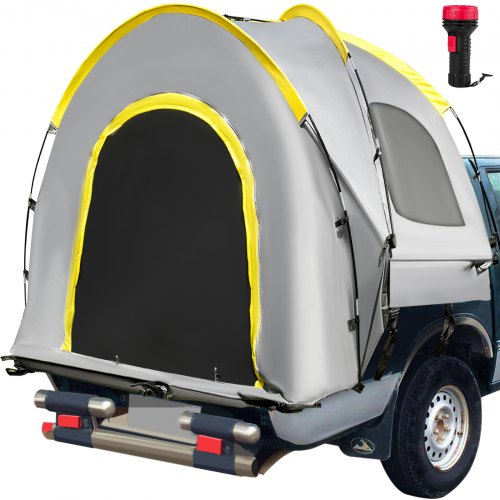 VEVOR Truck Tent 5-5.2’ Truck Bed Tent, Full-Size Pickup Tent, Waterproof Truck Camper, 2 Mesh Windows, Easy To Setup Truck Ten