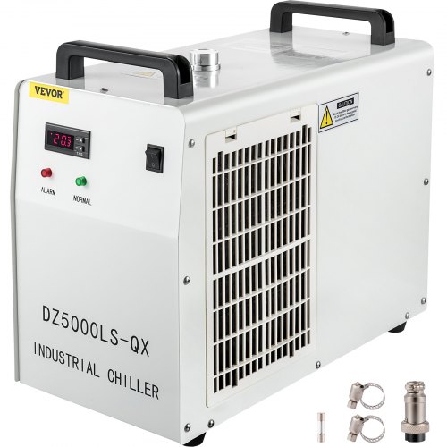 VEVOR Industrial Chiller, 110V CW-5000 Industrial Water Chiller, 800W Cooling Capacity, 6L Capacity Cooling Water, 4.5-7A Curre