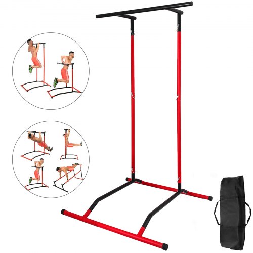 VEVOR Dip Pull Up Station Adjustable Power Tower Dip Station Multi Function Pull Up Dip Bar Tower Portable Dip Stand Power Towe