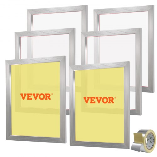 VEVOR Screen Printing Kit, 6 Pieces Aluminum Silk Screen Printing Frames, 20x24inch Silk Screen Printing Frame with 160 Count M