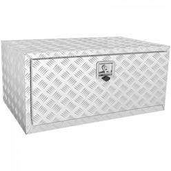 VEVOR Underbody Truck Box, 36"×24"×24" Pickup Storage Box, Heavy Duty Aluminum Diamond Plate Tool Box with Lock and Keys, Water