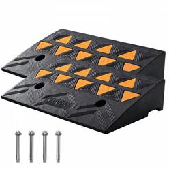 VEVOR Rubber Curb Ramp 2 Pack, 4.3" Rise Height Heavy-Duty 33069 lbs/15 T Capacity Threshold Ramps, Driveway Ramps with Stable 