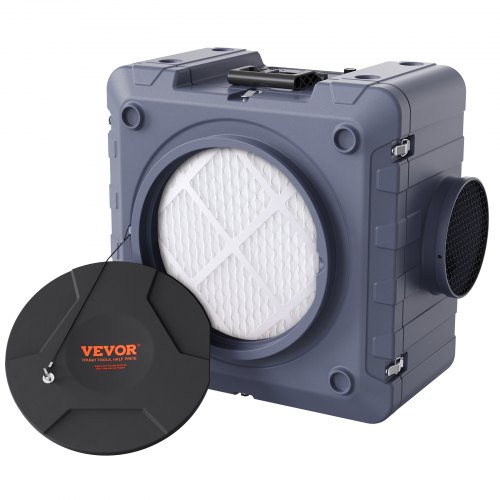 VEVOR Air Scrubber with 3-Stage Filtration, Stackable Negative Air Machine 550 CFM, Air Cleaner with MERV10, Carbon, H13 HEPA, 