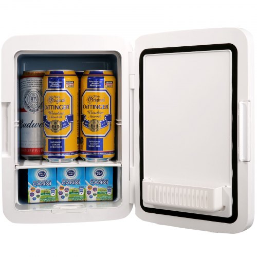 Vevor Mini Fridge for Bedroom, 10 Liter/12 Can Portable Fridges, Luxury Small Beverage Refrigerator for Skincare Food Breast Mi