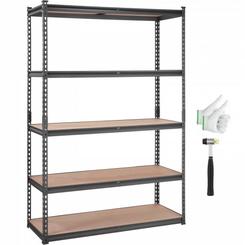 VEVOR Storage Shelving Unit, 5-Tier Adjustable, 2000 lbs Capacity, Heavy Duty Garage Shelves Metal Organizer Utility Rack, Blac