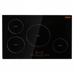 VEVOR Electric Cooktop, 4 Burners, 30'' Induction Stove Top, Built-in Magnetic Cooktop 7500W, 9 Heating Level Multifunctional B