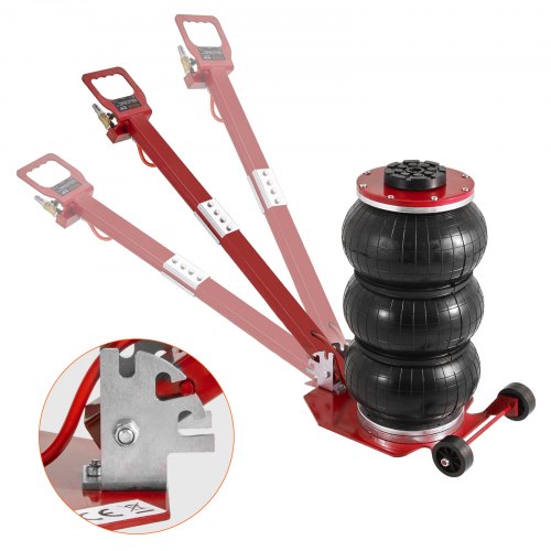 VEVOR Air Jack, 3 Ton/6600 lbs Triple Bag Air Jack, Airbag Jack with Six Steel Pipes, Lift up to 17.7", 3-5 s Fast Lifting Pneu
