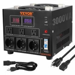 VEVOR Voltage Converter Transformer, 3000W, Heavy Duty Step Up/Down Transformer, Convert from 110 Volt to 220 Volt and  from 22